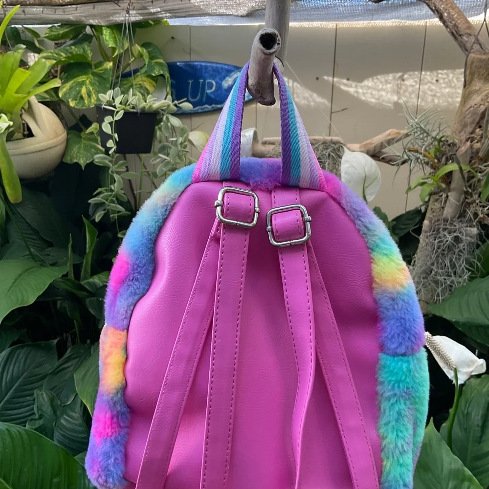 OMG Accessories Small Colorful Pearl Jeweled Backpack